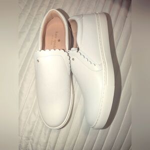 NEW Kate Spade Women's White Aleta Loafer Slip On Shoes sz 8.5